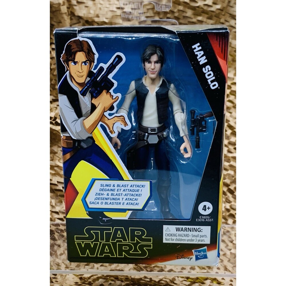 Hasbro Disney Star Wars Galaxy of Adventures Han Solo Toy Action Figure New